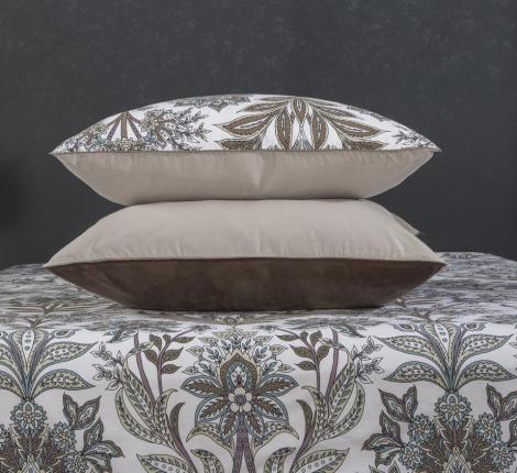 Постельное белье с одеялом "Kazanov.A." Брукс (капучино бежевый) Велюр/Egypt Cotton, Евро