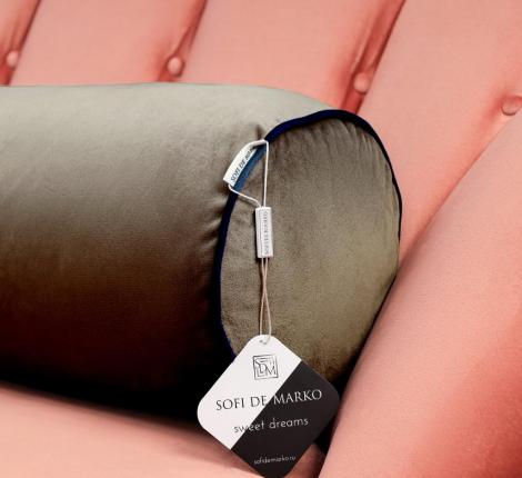 Подушка-валик "Sofi de Marko" Блейк (мокко) Велюр, 50х18х18