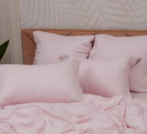 Постельное белье "Sofi de Marko" Моне (пудра) Страйп Сатин, 1,5 спальный