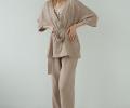 Топ на бретельках "Муслин и комфорт", леопард/экрю, S