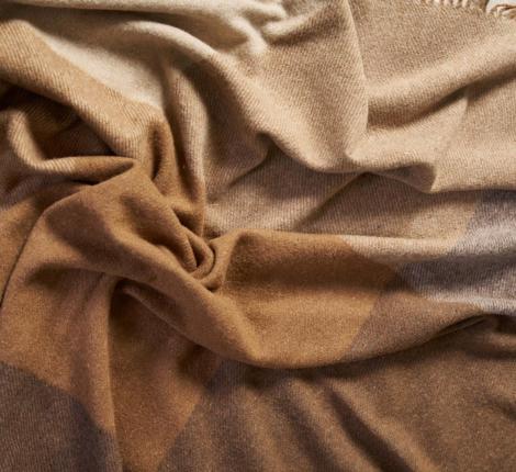 Плед "WOOLEN" (шерсть 100%) 150х200, бежево-коричневый