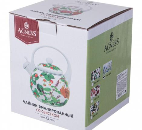 Чайник эмалированный со свистком "SENTIMENT", 2,2 л