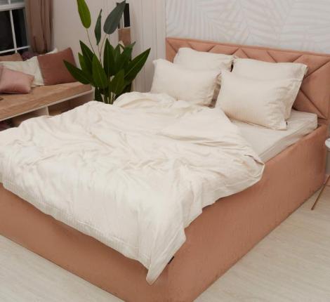 Постельное белье "Sofi de Marko" Моне (крем) Страйп Сатин, Семейный