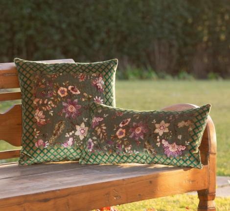 Подушка Frati "FLORAL" GREEN (зеленый), 30х60