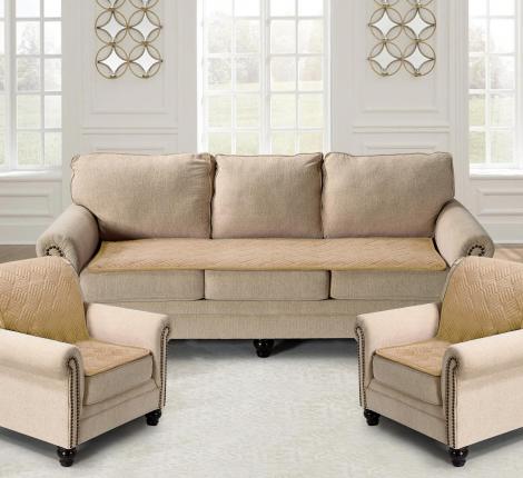 Накидка на кресло "Karteks" 90х160 Квадрат, серо-бежевый