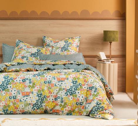 Постельное бельё "Blanc des Vosges" SPRING AZUR перкаль, 1.5 спальный