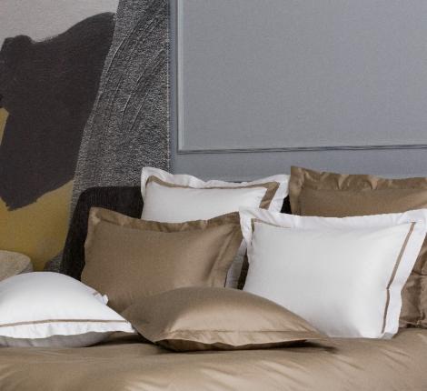 Наволочка с широкой отделкой "ALPINE CARAMEL BEIGE ALLURE GRASS" Мако-Сатин, 50х70 (2шт)