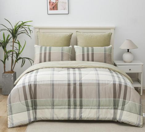 Постельное белье с одеялом "Sofi de Marko" Роберто №23 Велюр/Сатин, Евро