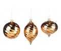 Стеклянные фигуры 3 шт. GOODWILL" (золотой), диаметр 10 см