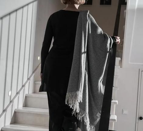 Плед шерстяной "БЕРИНГ" 170х200, серый 