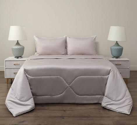 Постельное белье с одеялом "Sofi de Marko" Элиана (серо-лиловая) Сатин, Семейный