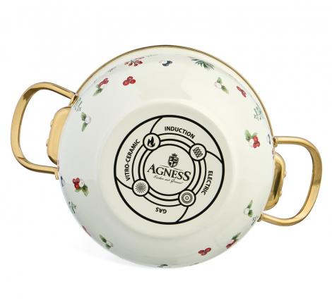 Кастрюля эмалированная со стеклянной крышкой "CELEBRATION", 2.0 л