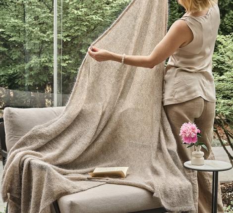 Мохеровый плед "Luxberry" 130х170, коричневый