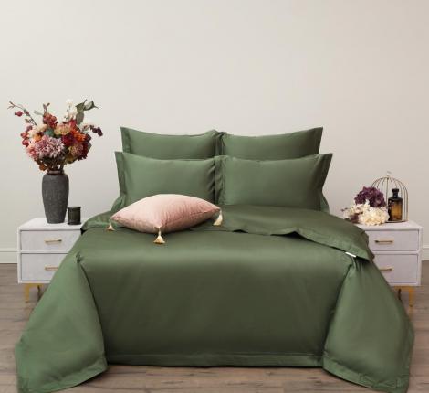 Постельное белье "Sofi de Marko" Моно (малахит) Сатин ДеЛюкс, Евро макс