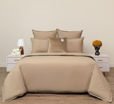 Постельное белье "Sofi de Marko" Саммер (светло-бежевый) Варёный хлопок, Евро