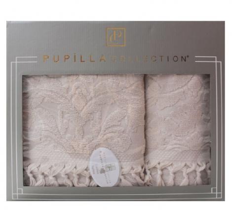 Набор махровых полотенец Pupilla "ELIZ" 50х90+70х140, Бежевый