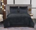 Постельное белье с одеялом "Sofi de Marko" Энрике (черный) Велюр, 1,5 спальный