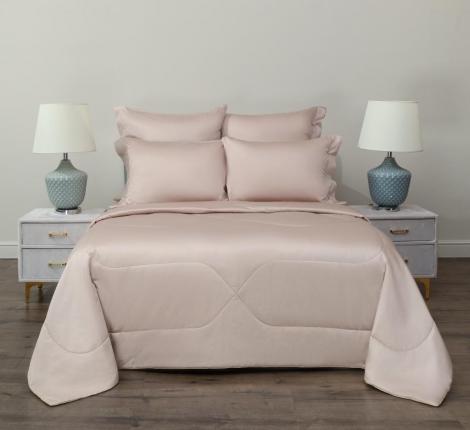 Постельное белье с одеялом "Sofi de Marko" Premium Mako (кремовый) Сатин ДеЛюкс, Евро