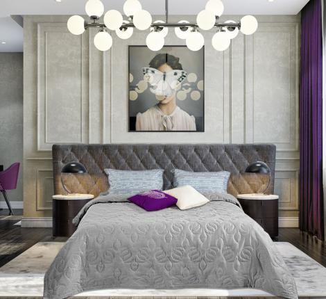 Покрывало Primavelle "RENARD PREMIUM" 240х260, Светло-серый