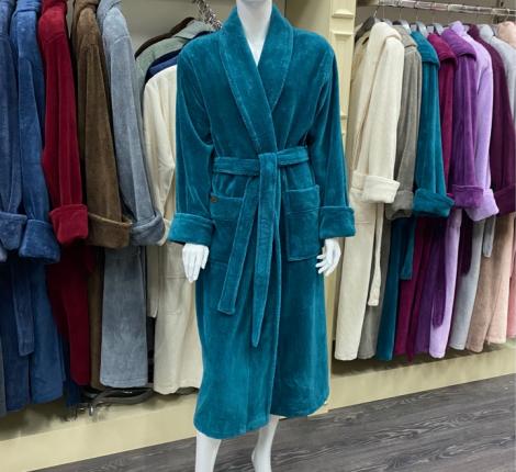 Халат женский трига шалька "AMBIELLA A-1165" изумрудный, L/XL