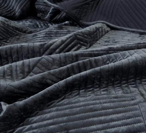 Покрывало "Sofi de Marko" Патрисия (антрацит 1) Велюр, 160х220