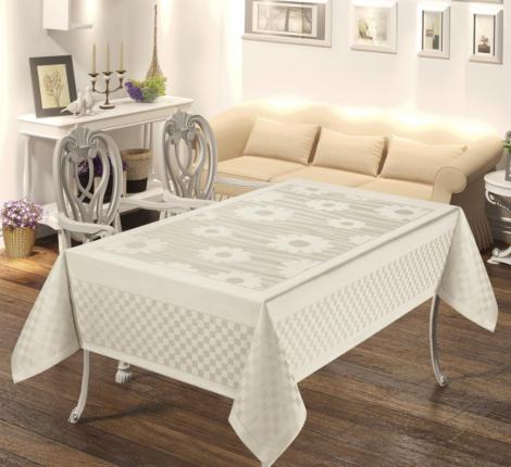 Скатерть "DO&CO" броде жаккард 160х300 PRIZMA, кремовый