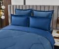 Постельное белье с одеялом "Sofi de Marko" Энрике (синий-м) Велюр, Евро