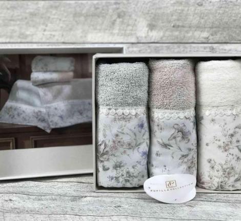 Набор махровых салфеток "PUPILLA" LION, 30*50-3 шт. с принтом