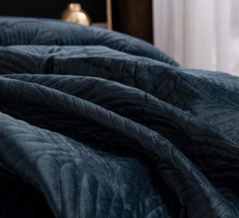 Покрывало "Sofi de Marko" Ноэль (синий) Велюр, 240х260