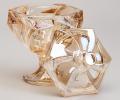 Блюдо с крышкой на ножке "BOHEMA" AMBER, диаметр 11,5 см