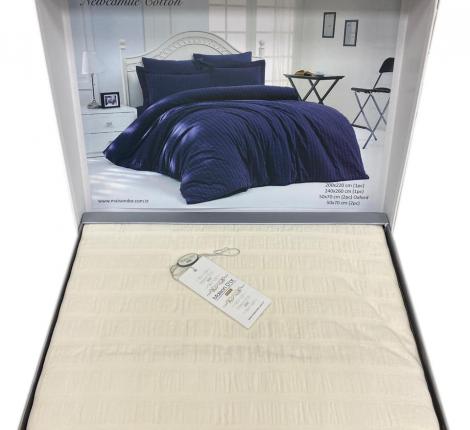 Постельное бельё "Maison D'or" NEW CAMILLE Жатый сатин 1,5 спальный, кремовый