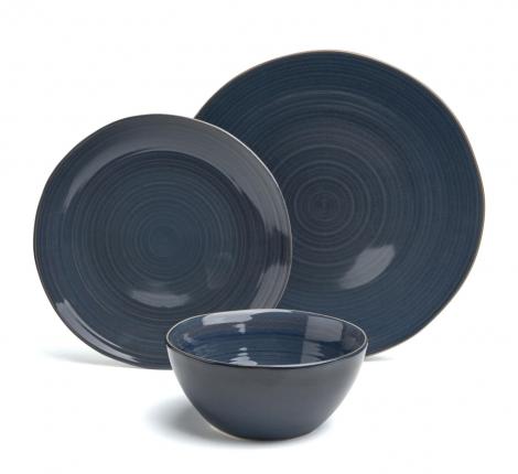 Набор посуды обеденный  BRONCO "CONCEPT" на 4 персоны, 12 предметов (синий)