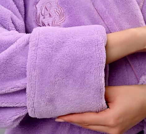 Халат женский трига шалька "AMBIELLA A-1295" лиловый, L/XL