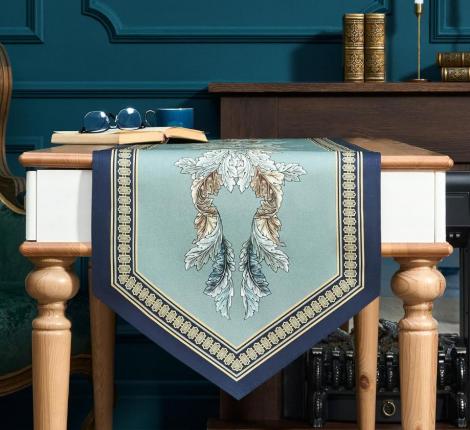 Дорожка с пропиткой "ЛИСТЬЯ МОРРИСА" GREEN STRIPE, 45х215 см