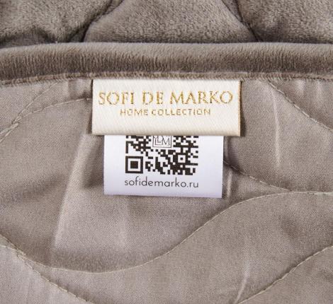 Покрывало "Sofi de Marko" Нобилис (серый) Велюр, 240х280