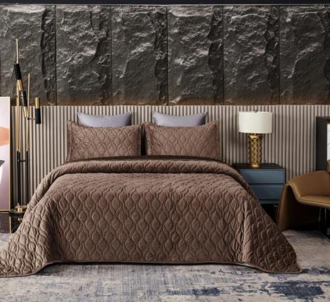 Покрывало "Sofi de Marko" Нобилис (шоколад) Велюр, 240х280