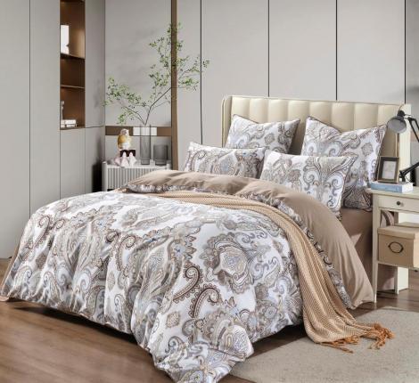 Постельное белье "Sofi de Marko" Атрия (бежевая) Сатин, Семейный