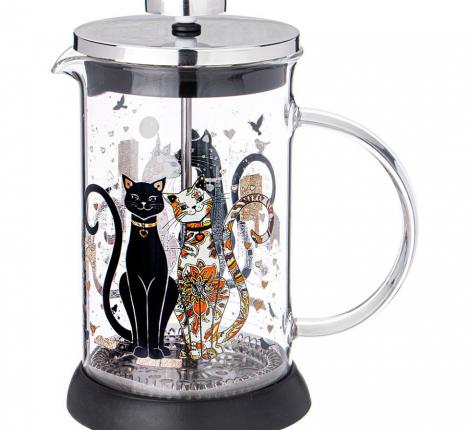 Френч-пресс "ПАРИЖСКИЕ КОТЫ", 600 мл
