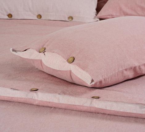 Постельное бельё Sharmes "Rustic melange" Евро, розовый