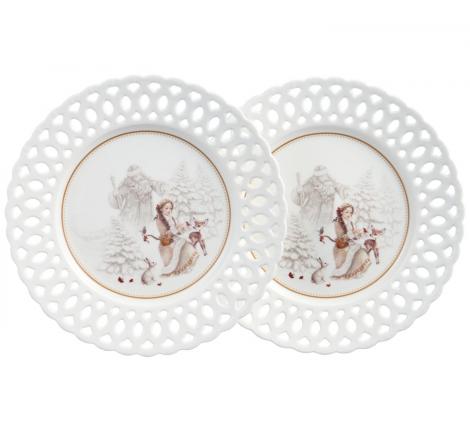 Набор закусочных тарелок 2 штуки "МОРОЗКО", диаметр 20,5 см