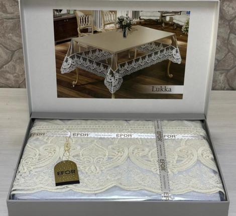 Скатерть EFOR "LUKKA" 160x220, кремовый