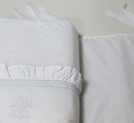 Постельное бельё детское BOVI "ВЕНЗЕЛЬ NEW" Перкаль, белый/голубой