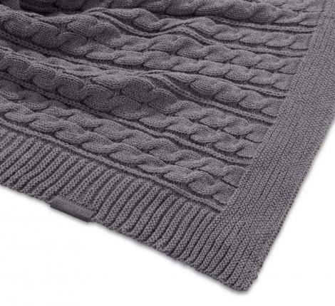 Плед вязаный "Sofi de Marko" Джовани (антрацит), 160х220