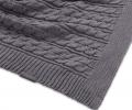 Плед вязаный "Sofi de Marko" Джовани (антрацит), 160х220