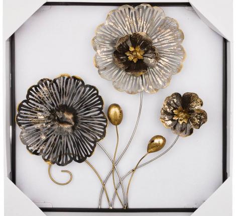 Панно настенное "ЦВЕТОЧНАЯ СИМФОНИЯ" 680-129, 50,2*50,2*5,7 см