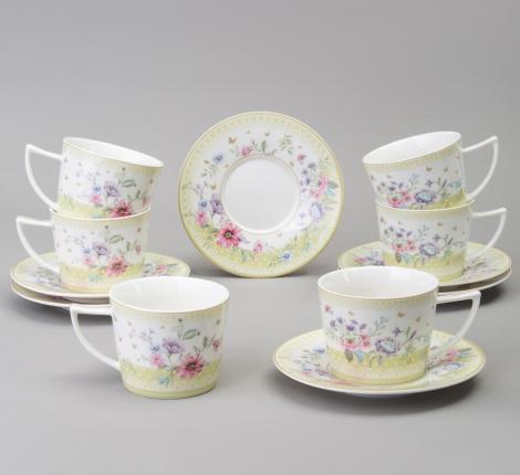 Чайный набор "BLOSSOM" 165-591 на 6 персон, 12 предметов (250 мл)