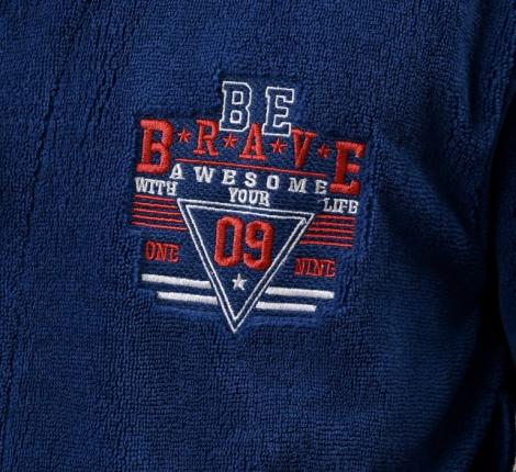 Халат мужской трига с капюшоном "AMBIELLA A-1125" синий, 2XL