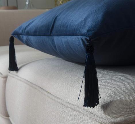 Наволочка декоративная "Sofi de Marko" Кэтрин (синяя) Велюр, 45х45 