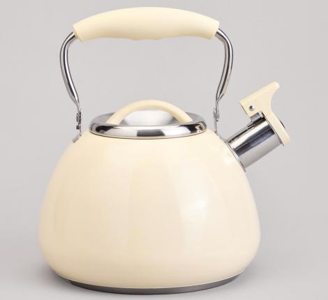 Чайник со свистком и складывающейся ручкой "AGNESS" 940-027, 2.9 л