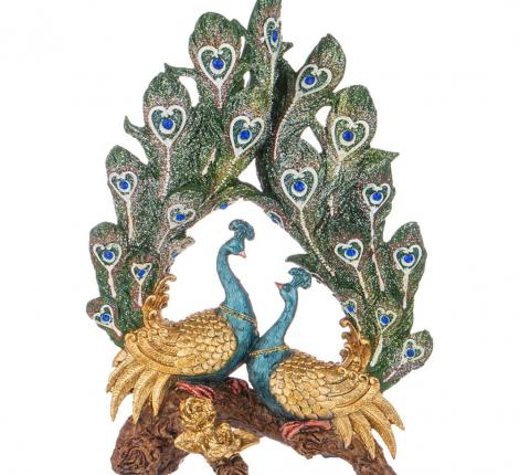 Фигурка декоративная "ПАВЛИНЫ", 24*11*34 см